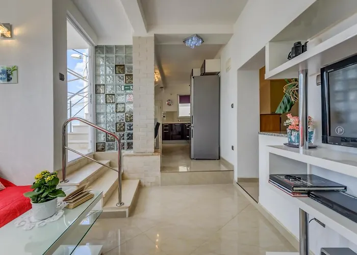 Marin,seaview,terrace With Massage Hot Tube,grill Place,parking Apartment Trogir
